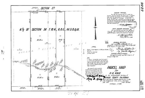 Click to see Parcel Map Book 4, pg. 166 (1973) of Nevada County Recorders Parcel Maps Book 4