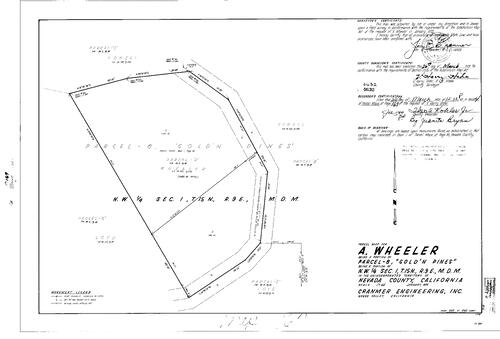 Click to see Parcel Map Book 4, pg. 167 (1973) of Nevada County Recorders Parcel Maps Book 4