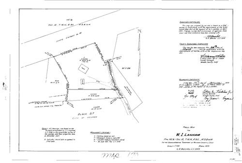 Click to see Parcel Map Book 4, pg. 170 (1973) of Nevada County Recorders Parcel Maps Book 4