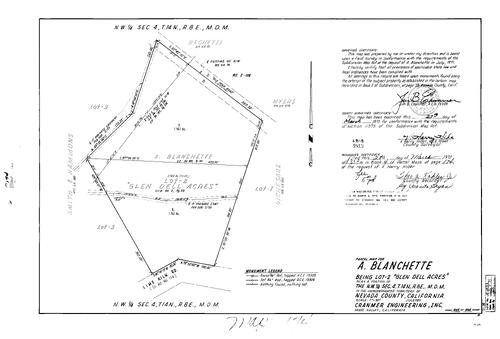 Click to see Parcel Map Book 4, pg. 174 (1973) of Nevada County Recorders Parcel Maps Book 4