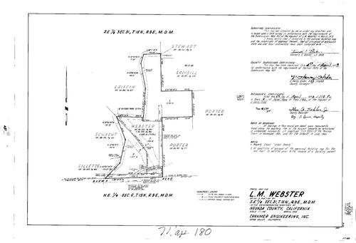 Click to see Parcel Map Book 4, pg. 180 (1973) of Nevada County Recorders Parcel Maps Book 4