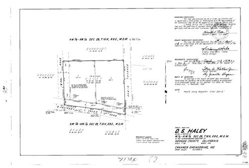 Click to see Parcel Map Book 4, pg. 182 (1973) of Nevada County Recorders Parcel Maps Book 4