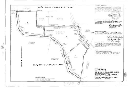 Click to see Parcel Map Book 4, pg. 183 (1973) of Nevada County Recorders Parcel Maps Book 4