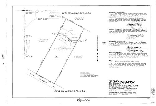 Click to see Parcel Map Book 4, pg. 186 (1973) of Nevada County Recorders Parcel Maps Book 4