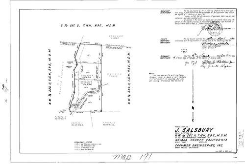 Click to see Parcel Map Book 4, pg. 191 (1973) of Nevada County Recorders Parcel Maps Book 4