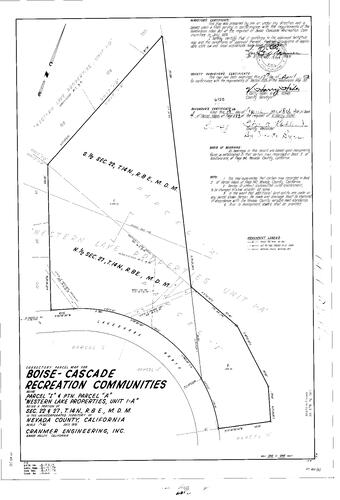 Click to see Parcel Map Book 4, pg. 197 (1973) of Nevada County Recorders Parcel Maps Book 4