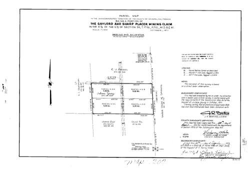 Click to see Parcel Maps Book 4, pg. 207 (1973) of Nevada County Recorders Parcel Maps Book 4