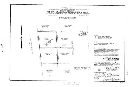 Click to see Parcel Maps Book 4, pg. 208 (1973) of Nevada County Recorders Parcel Maps Book 4