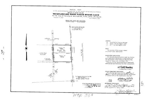 Click to see Parcel Maps Book 4, pg. 209 (1973) of Nevada County Recorders Parcel Maps Book 4