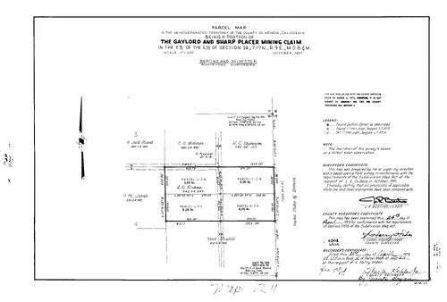 Click to see Parcel Maps Book 4, pg. 211 (1973) of Nevada County Recorders Parcel Maps Book 4