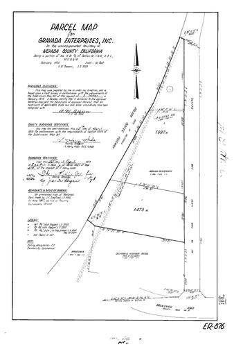 Click to see Parcel Maps Book 4, pg. 214 (1973) of Nevada County Recorders Parcel Maps Book 4