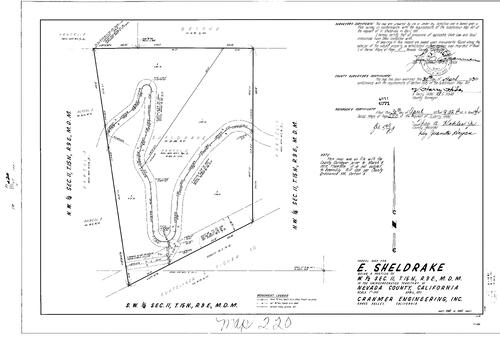 Click to see Parcel Maps Book 4, pg. 220 (1973) of Nevada County Recorders Parcel Maps Book 4