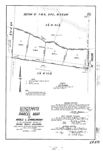 Click to see Parcel Maps Book 4, pg. 221 (1973) of Nevada County Recorders Parcel Maps Book 4
