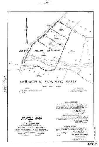 Click to see Parcel Maps Book 4, pg. 225 (1973) of Nevada County Recorders Parcel Maps Book 4