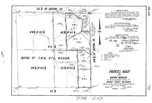 Click to see Parcel Maps Book 4, pg. 243 (1973) of Nevada County Recorders Parcel Maps Book 4