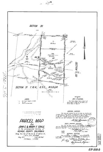 Click to see Parcel Maps Book 4, pg. 246 (1973) of Nevada County Recorders Parcel Maps Book 4