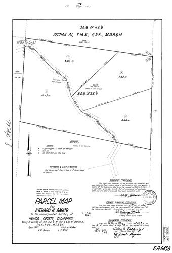 Click to see Parcel Map Book 5, pg. 8 (1973) of Nevada County Recorders Parcel Maps Book 5
