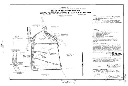 Click to see Parcel Map Book 5, pg. 11 (1973) of Nevada County Recorders Parcel Maps Book 5