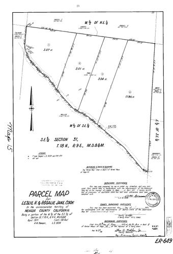 Click to see Parcel Map Book 5, pg. 15(1973) of Nevada County Recorders Parcel Maps Book 5