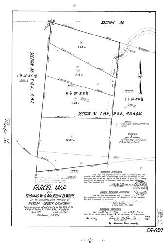 Click to see Parcel Map Book 5, pg. 16(1973) of Nevada County Recorders Parcel Maps Book 5