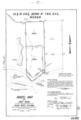 Click to see Parcel Map Book 5, pg. 17(1973) of Nevada County Recorders Parcel Maps Book 5
