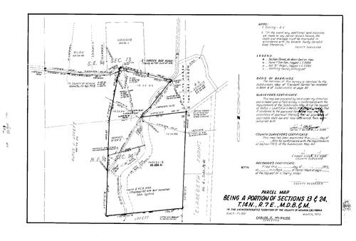 Click to see Parcel Map Book 5, pg. 19 (1973) of Nevada County Recorders Parcel Maps Book 5