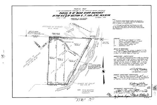 Click to see Parcel Map Book 5, pg. 29 (1973) of Nevada County Recorders Parcel Maps Book 5