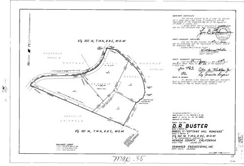 Click to see Parcel Map Book 5, pg. 35 (1973) of Nevada County Recorders Parcel Maps Book 5