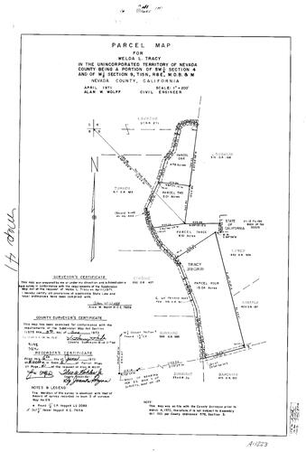 Click to see Parcel Map Book 5, pg. 41 (1973) of Nevada County Recorders Parcel Maps Book 5