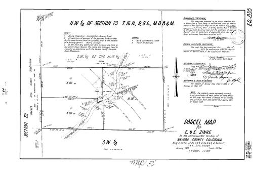 Click to see Parcel Map Book 5, pg. 54 (1973) of Nevada County Recorders Parcel Maps Book 5