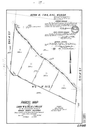 Click to see Parcel Map Book 5, pg. 077 (1973) of Nevada County Recorders Parcel Maps Book 5