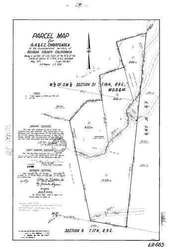 Click to see Parcel Map Book 5, pg. 080 (1973) of Nevada County Recorders Parcel Maps Book 5