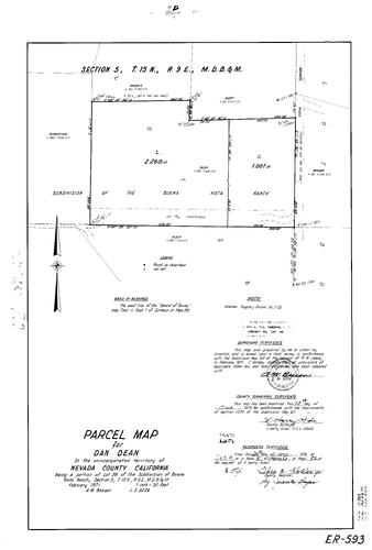 Click to see Parcel Map Book 5, pg. 082 (1973) of Nevada County Recorders Parcel Maps Book 5