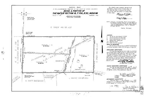 Click to see Parcel Map Book 5, pg. 089 (1973) of Nevada County Recorders Parcel Maps Book 5