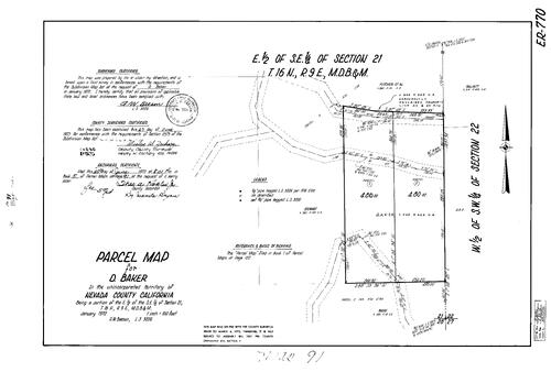 Click to see Parcel Map Book 5, pg. 91 of Nevada County Recorders Parcel Maps Book 5
