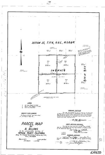 Click to see Parcel Map Book 5, pg. 099 (1973) of Nevada County Recorders Parcel Maps Book 5
