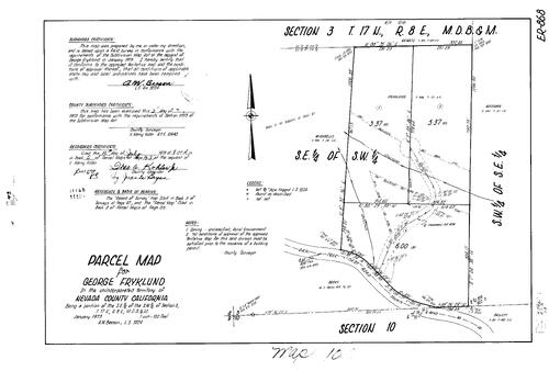 Click to see Parcel Map Book 5, pg. 103 (1973) of Nevada County Recorders Parcel Maps Book 5