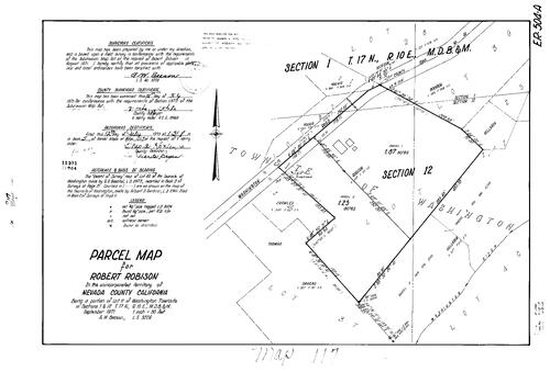 Click to see Parcel Map Book 5, pg. 117 (1973) of Nevada County Recorders Parcel Maps Book 5
