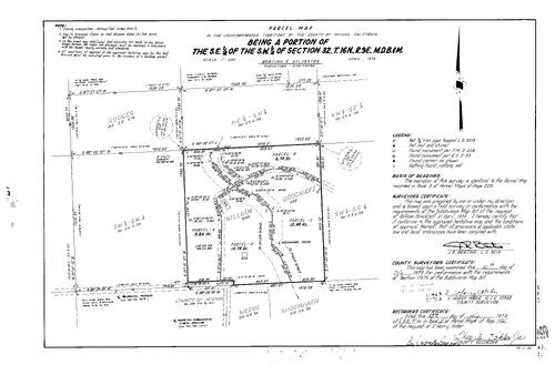 Click to see Parcel Map Book 5, pg. 121 (1973) of Nevada County Recorders Parcel Maps Book 5
