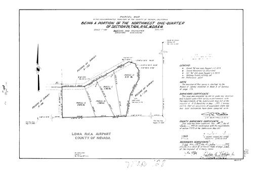 Click to see Parcel Map Book 5, pg. 128 (1973) of Nevada County Recorders Parcel Maps Book 5