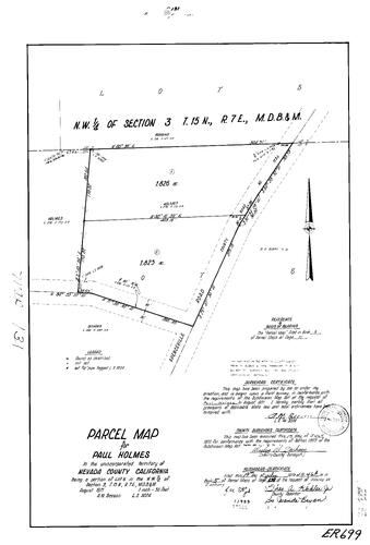 Click to see Parcel Map Book 5, pg. 131 (1973) of Nevada County Recorders Parcel Maps Book 5