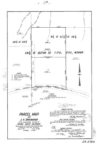 Click to see Parcel Map Book 5, pg. 136 (1973) of Nevada County Recorders Parcel Maps Book 5