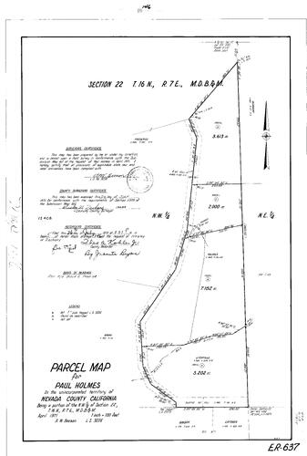 Click to see Parcel Map Book 5, pg. 146 (1973) of Nevada County Recorders Parcel Maps Book 5