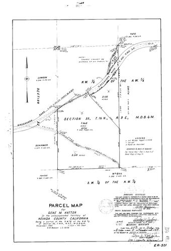 Click to see Parcel Map Book 5, pg. 147 (1973) of Nevada County Recorders Parcel Maps Book 5