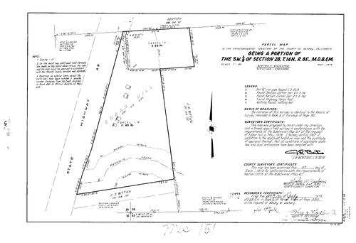 Click to see Parcel Map Book 5, pg. 151 (1973) of Nevada County Recorders Parcel Maps Book 5
