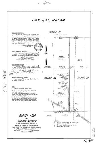 Click to see Parcel Map Book 5, pg. 152 (1973) of Nevada County Recorders Parcel Maps Book 5