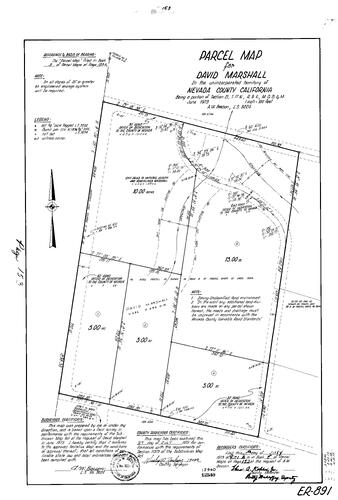 Click to see Parcel Map Book 5, pg. 153 (1973) of Nevada County Recorders Parcel Maps Book 5