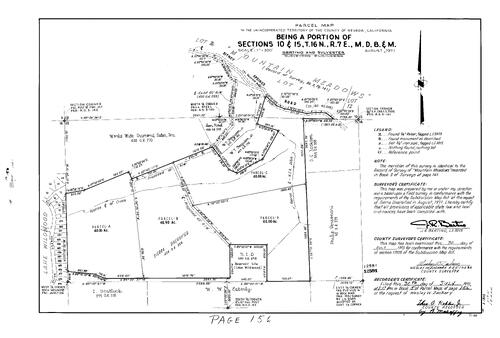 Click to see Parcel Map Book 5, pg. 156 (1973) of Nevada County Recorders Parcel Maps Book 5