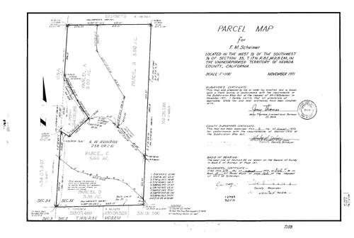 Click to see Parcel Map Book 5, pg. 162 (1973) of Nevada County Recorders Parcel Maps Book 5