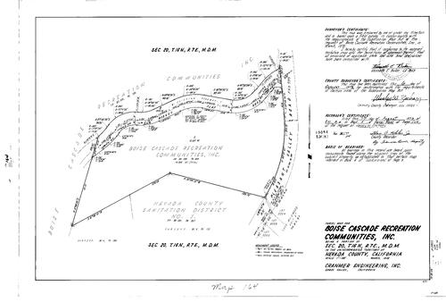 Click to see Parcel Map Book 5, pg. 164 (1973) of Nevada County Recorders Parcel Maps Book 5